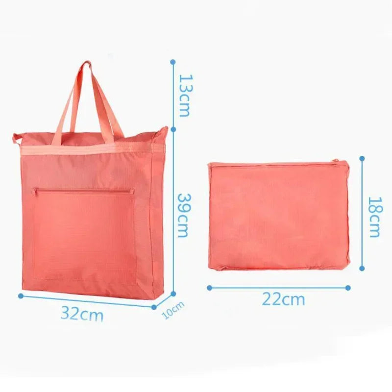 Large Capacity Waterproof Oxford Cloth Reusable Foldable Shopping Bag Tote Shoulder Bag Washable Shopper Storage Bag Handbag