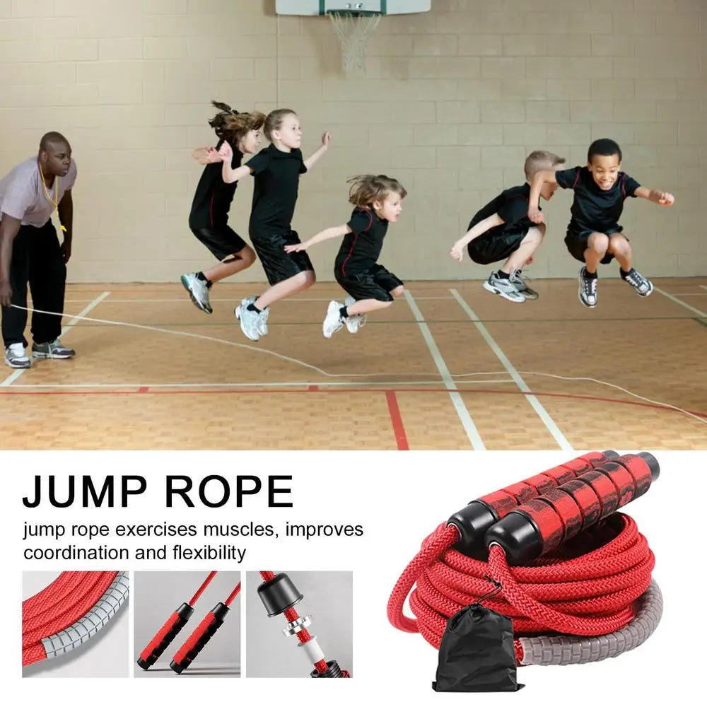 Long Rope Group Skipping Rope Children Students Speed Skipping Rope Cross-fit Jump Rope With Anti-Slip Handle For Double Unders