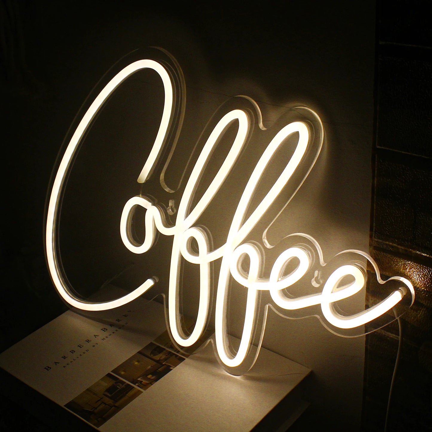 Coffee Neon Sign Luminous LED Sign for Cafe Bar Resturant USB Letter Neon Light Signs Wall Decor Beer Pub Bedroom Birthday Party