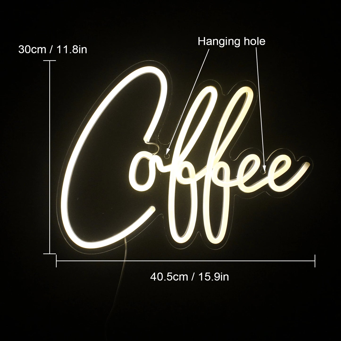 Coffee Neon Sign Luminous LED Sign for Cafe Bar Resturant USB Letter Neon Light Signs Wall Decor Beer Pub Bedroom Birthday Party